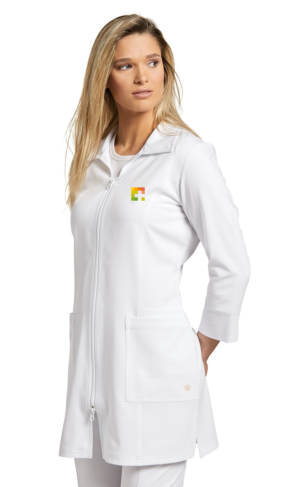 Sarrau manche 3/4 pour femme Marvella White Cross #2817-TOOTELO
