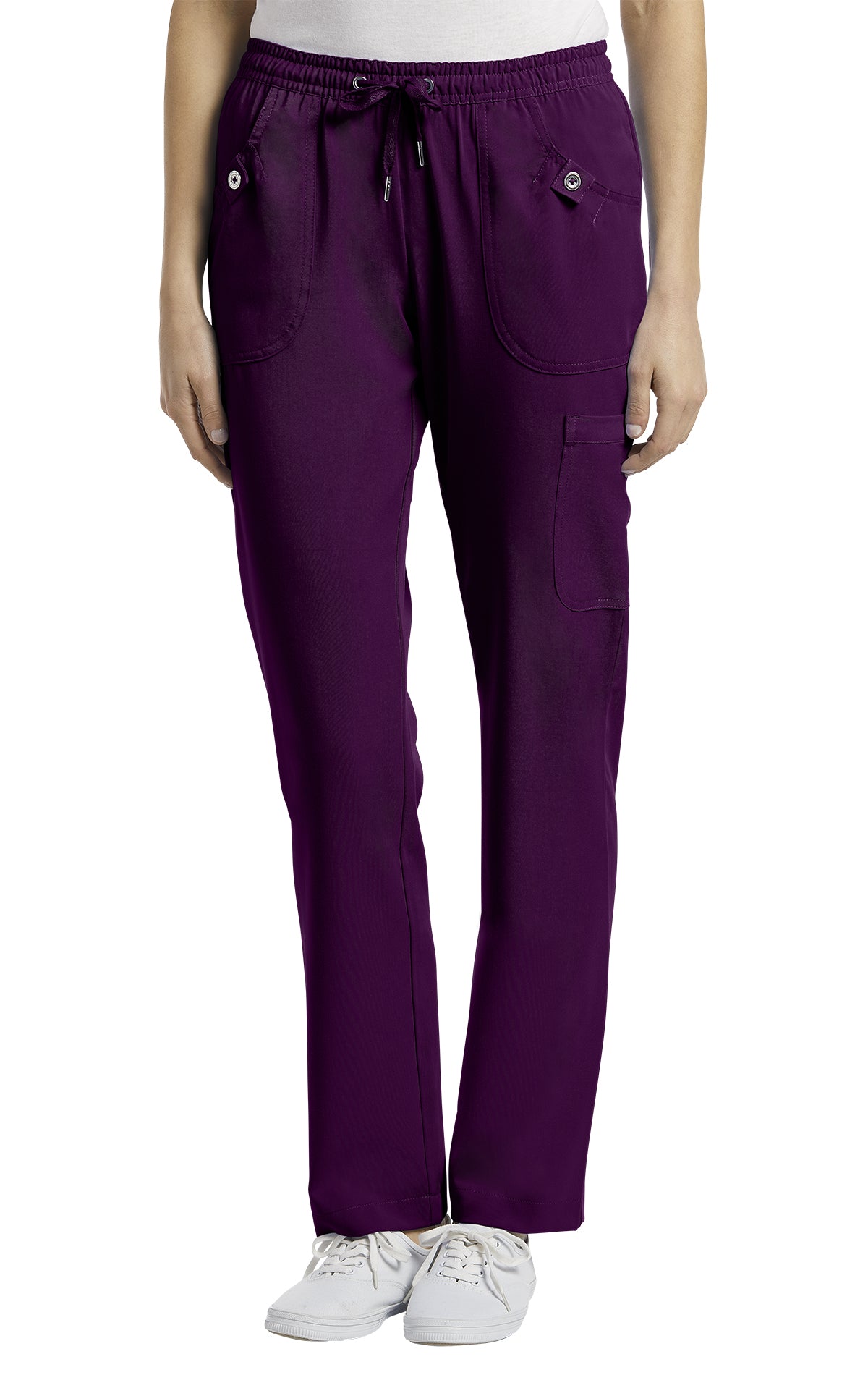 Pantalon de travail Marvella White Cross #309 mauve foncé