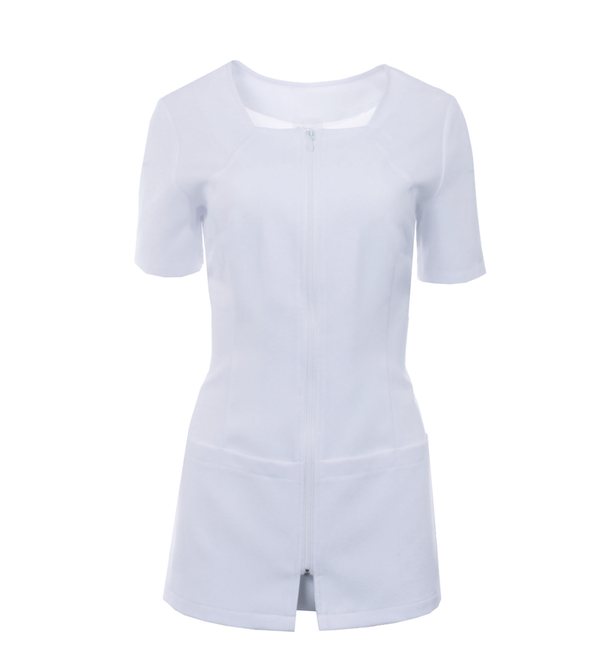 Haut de travail manches courtes Les Secrets du Style #311SS blanc