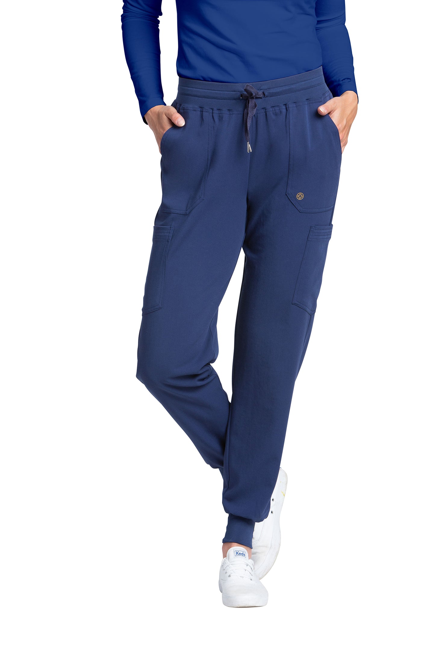 Pantalon jogger marine doux pour dame Marvella de White Cross 327