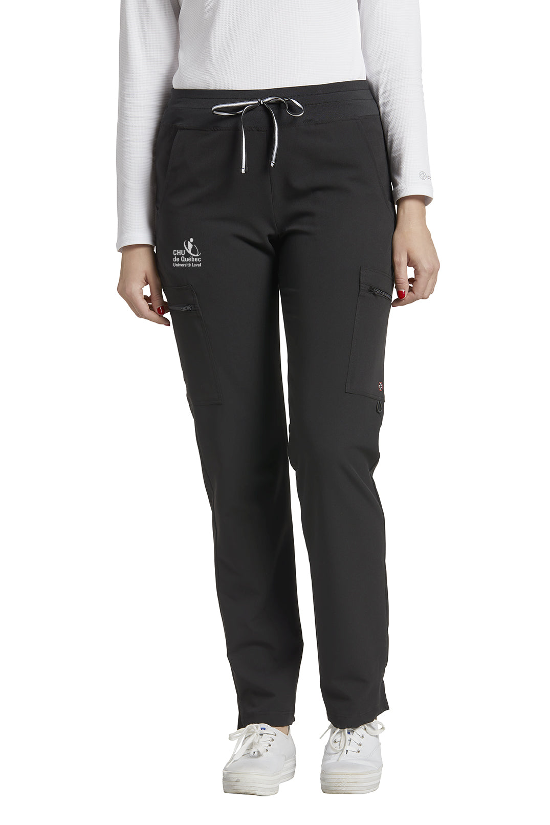 Pantalon de travail médical V-Tess White Cross #337CHU noir