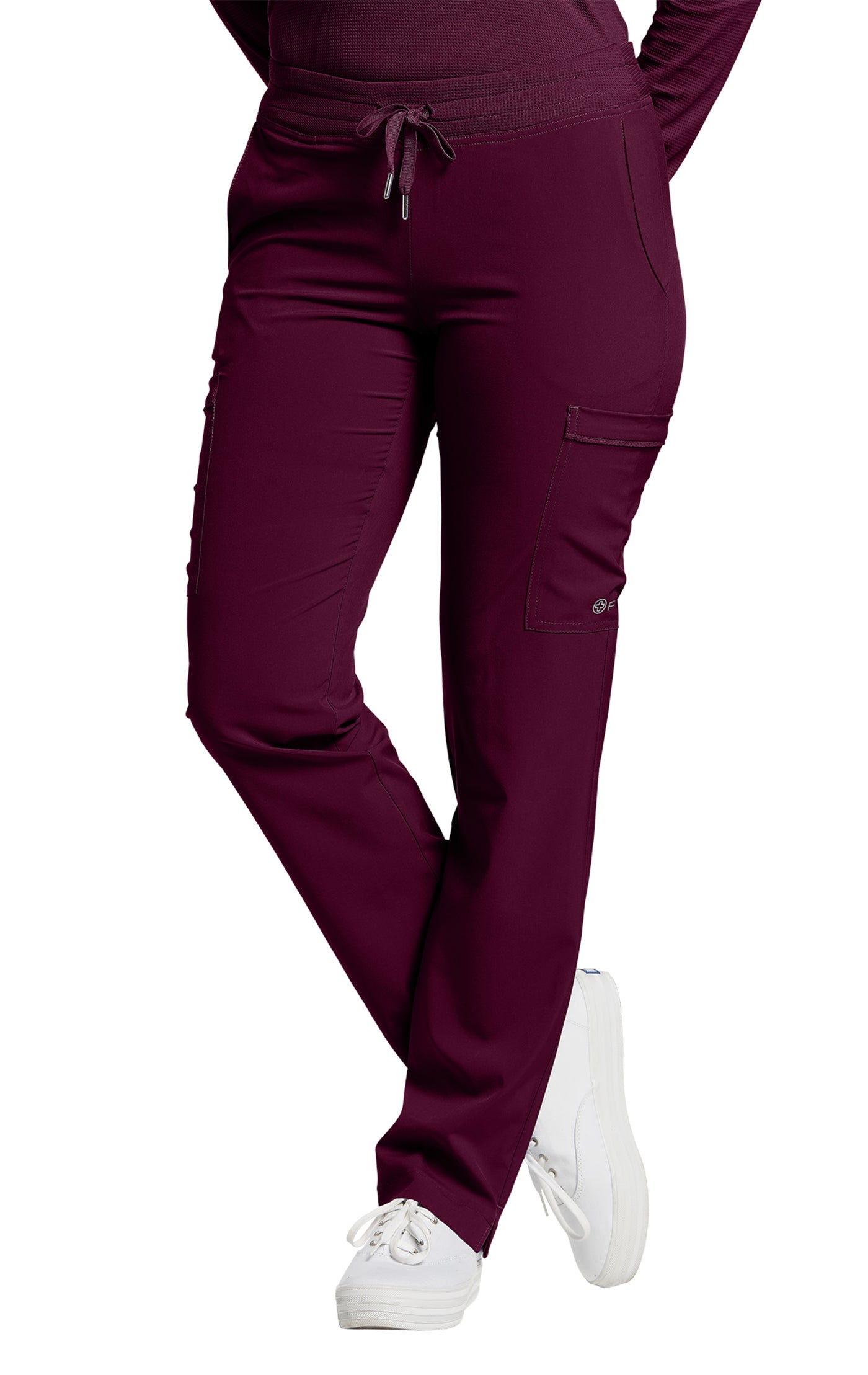 Pantalon de travail pour femme White Cross FIT #373 rouge vin