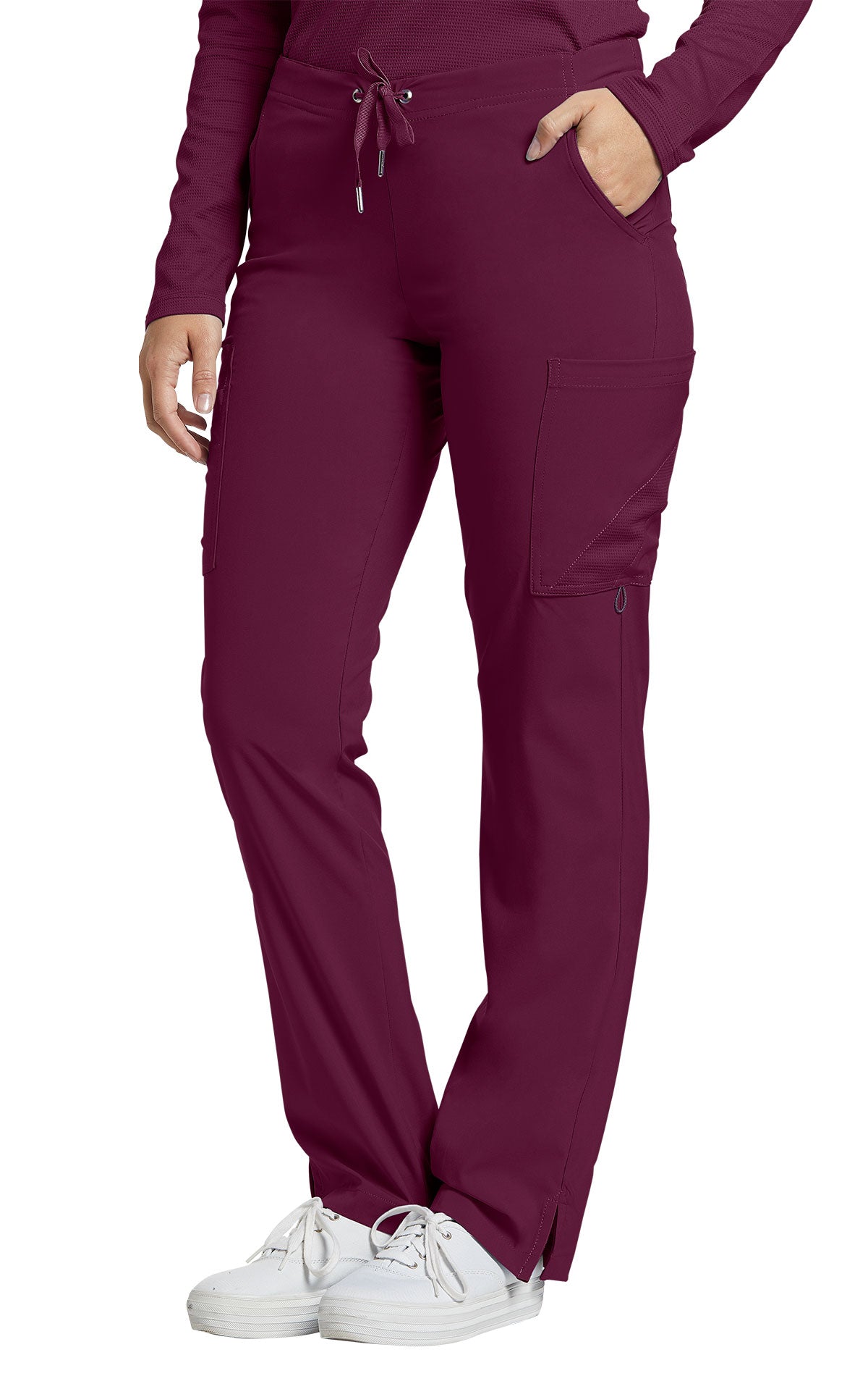 Pantalon de travail pour femme White Cross FIT #397 rouge vin