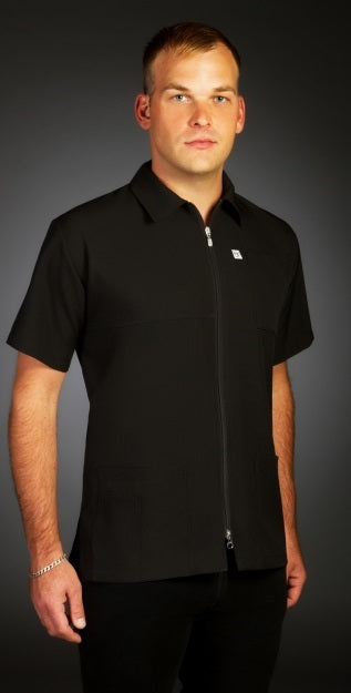 Haut de travail pour homme à manches courtes Les Secrets du Styles #403 noir