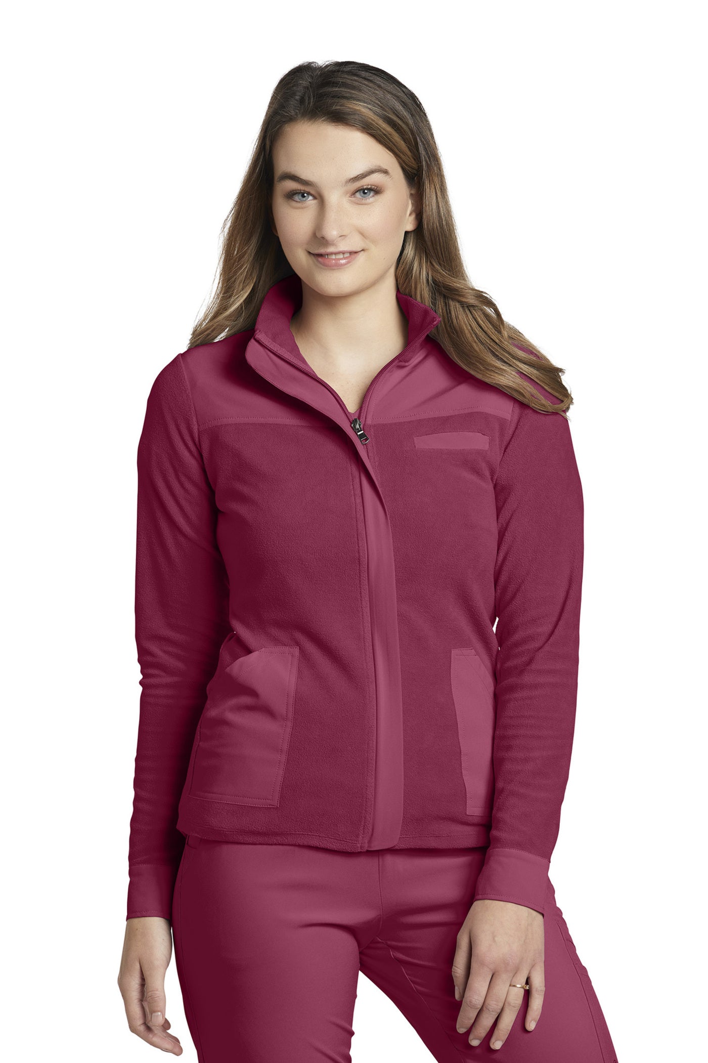 Veste de travail en polar léger White Cross #456 raspberry coulis