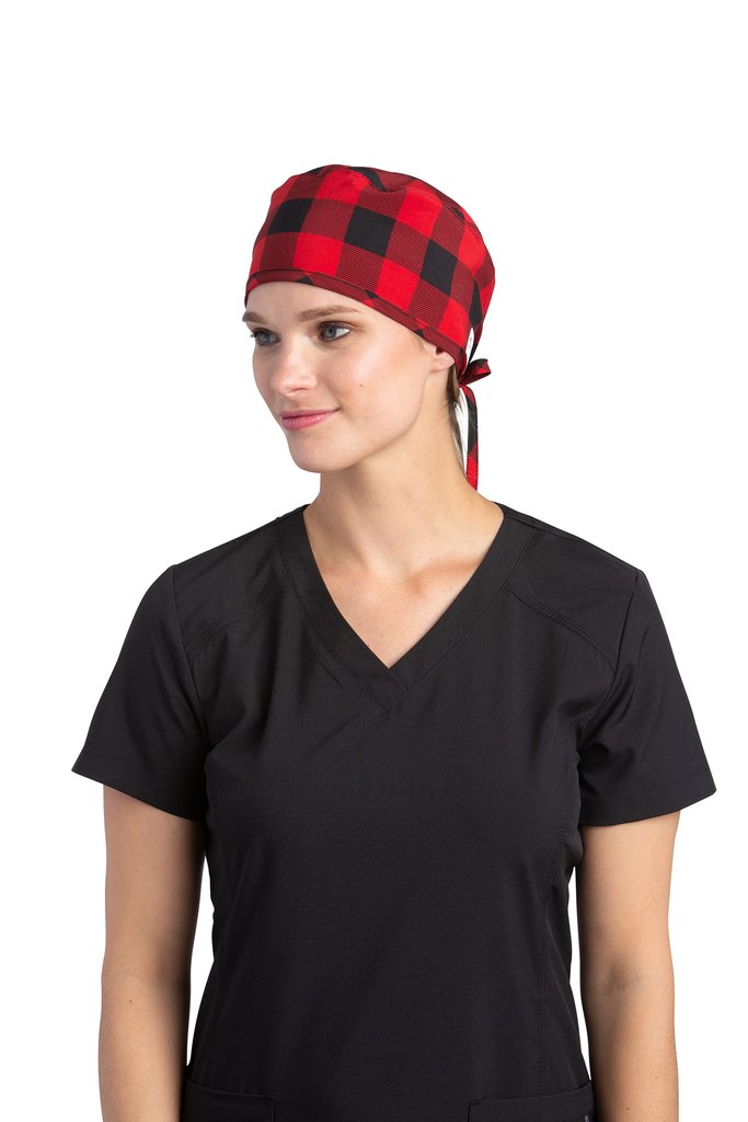 Chapeau de chirurgie White Cross Couleur Buffalo Plaid 505