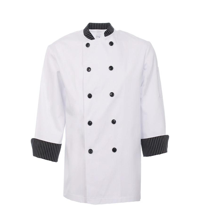 Veste de chef Uniformes Sélect #502 blanc et noir