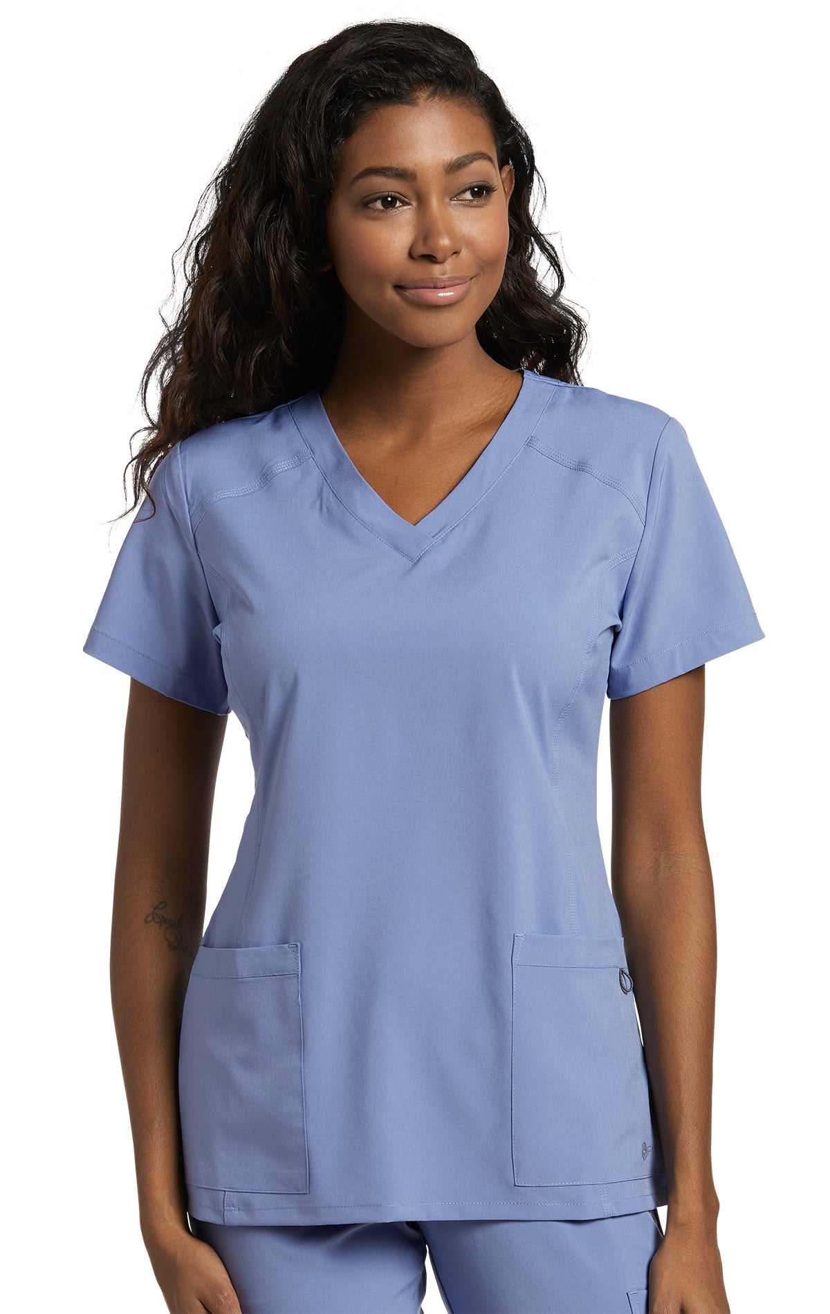 Haut médical pour femme White Cross FIT #785 bleu ciel