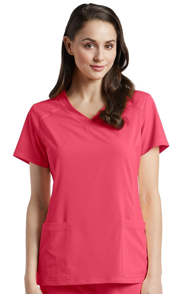 Haut médical pour femme White Cross FIT #785 flamingo