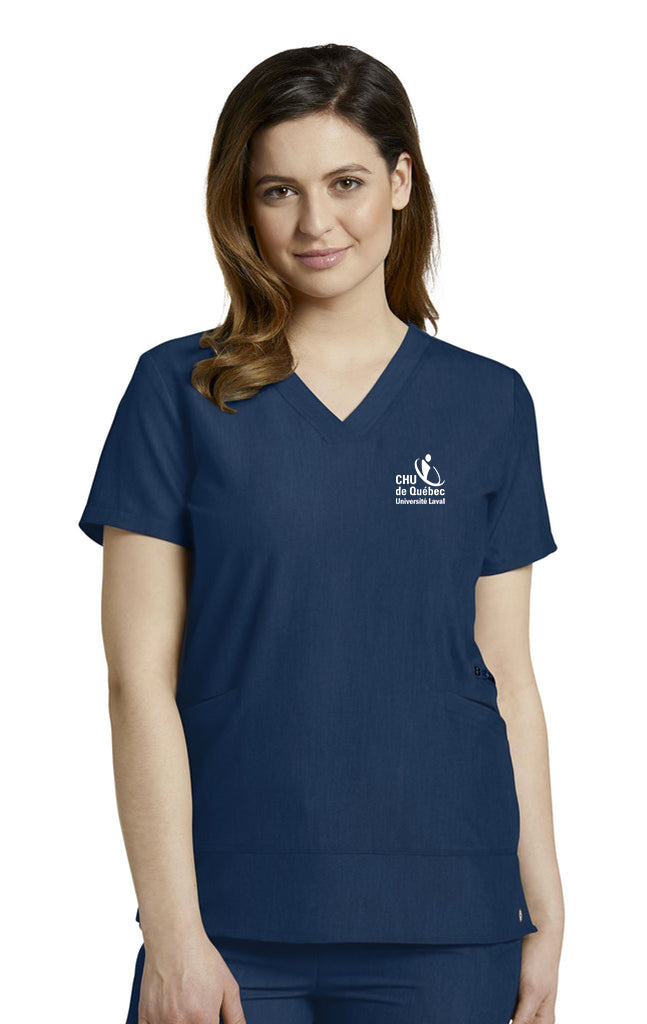 Haut à col en V avec Zip - Infirmières- V-Tess marine 796CHU