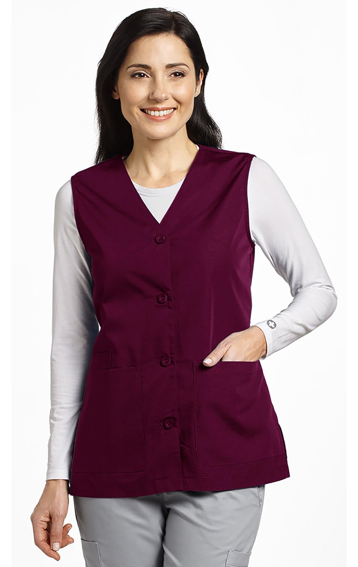 Veste de travail sans manche White Cross #802 bordeaux