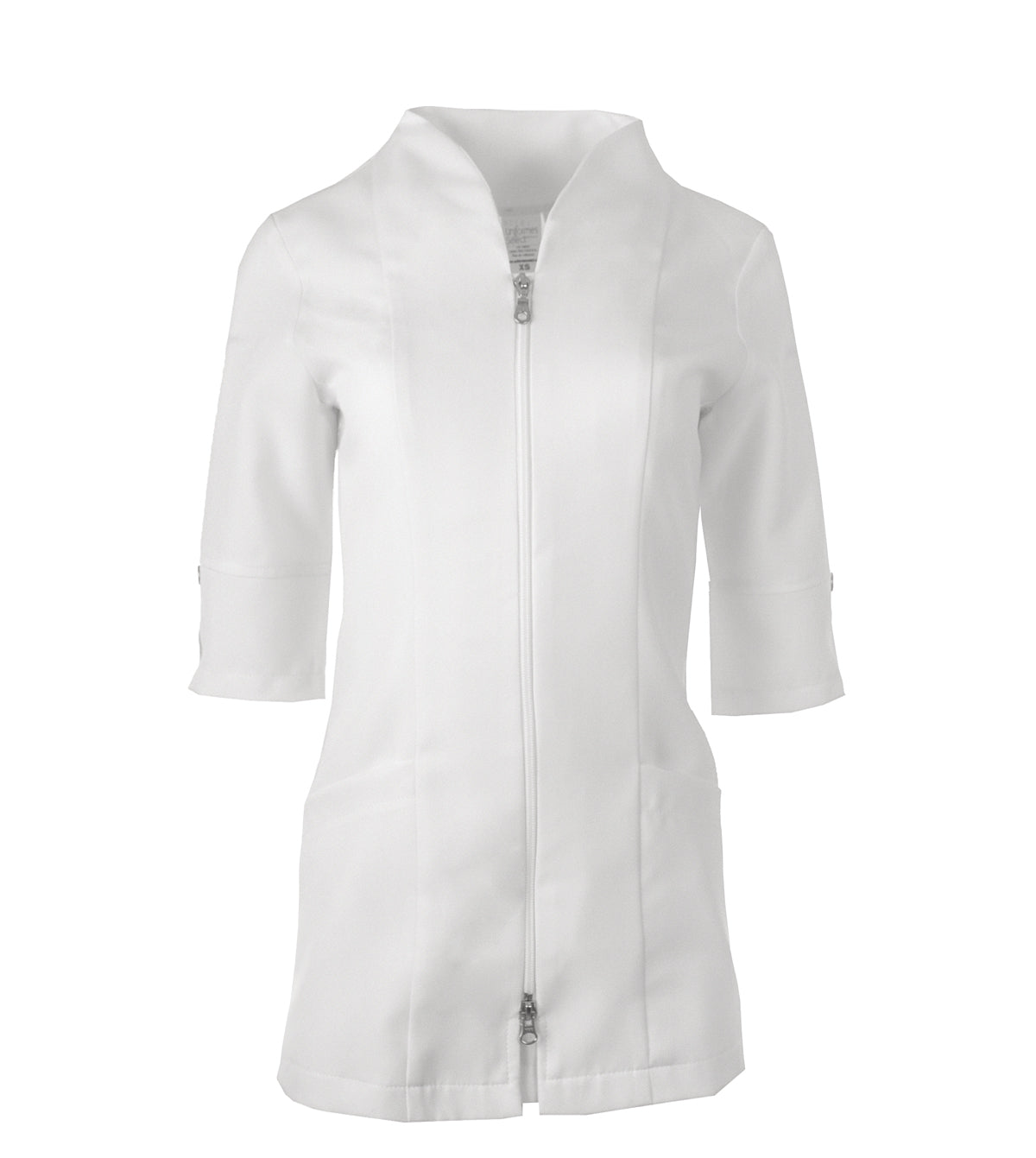 Sarrau stylisé pour femme avec col cygne Uniformes Sélect #8577 blanc