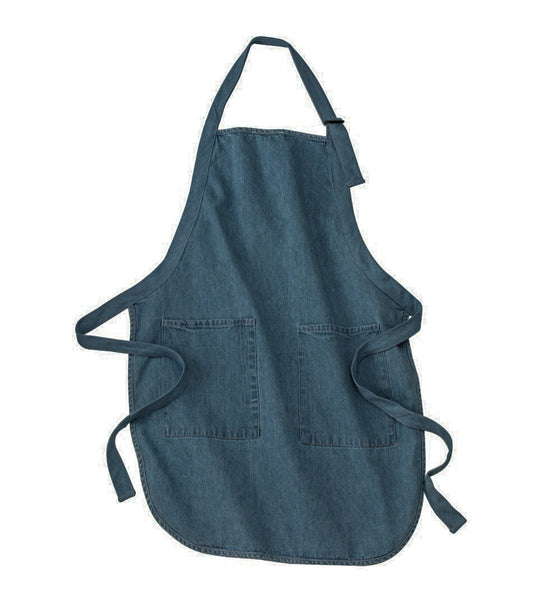Tablier de travail à deux poches plaquées Uniformes Sélect #A100 denim