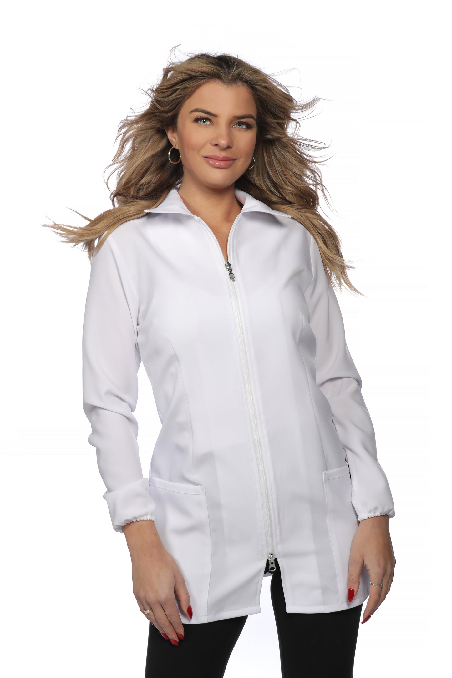 Sarrau pour femme à manches longues Les Secrets du Style #2029 blanc