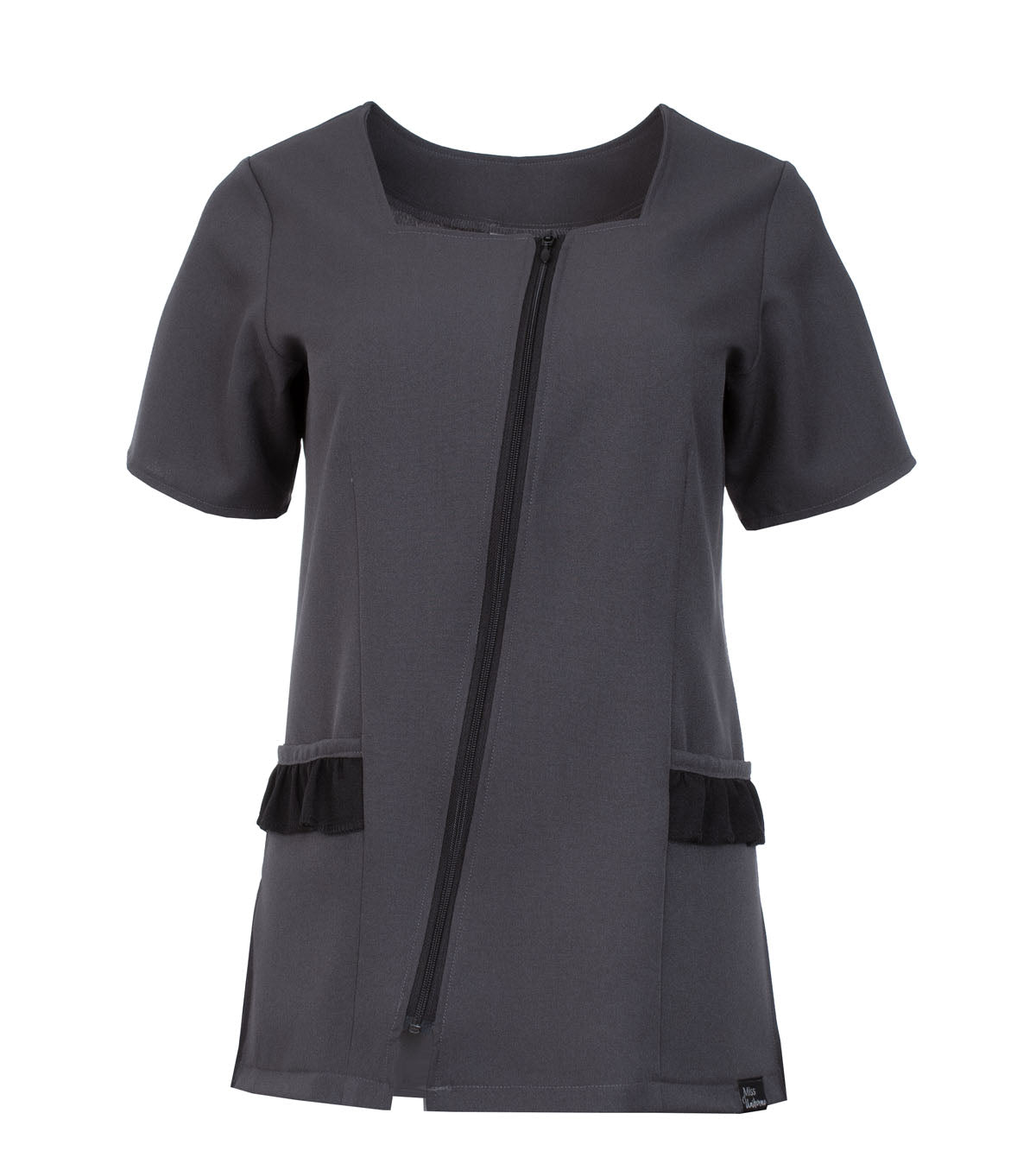 Haut d'uniforme à manches courtes EVA Miss Uniforme Les Secrets du Style charcoal