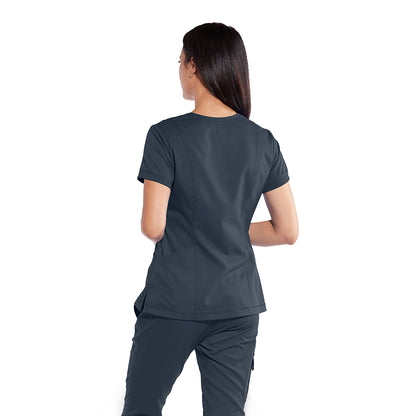 Haut d'uniforme col en V pour femmes Grey's Anatomy - Top classique Kira #GRT049 Steel arrière