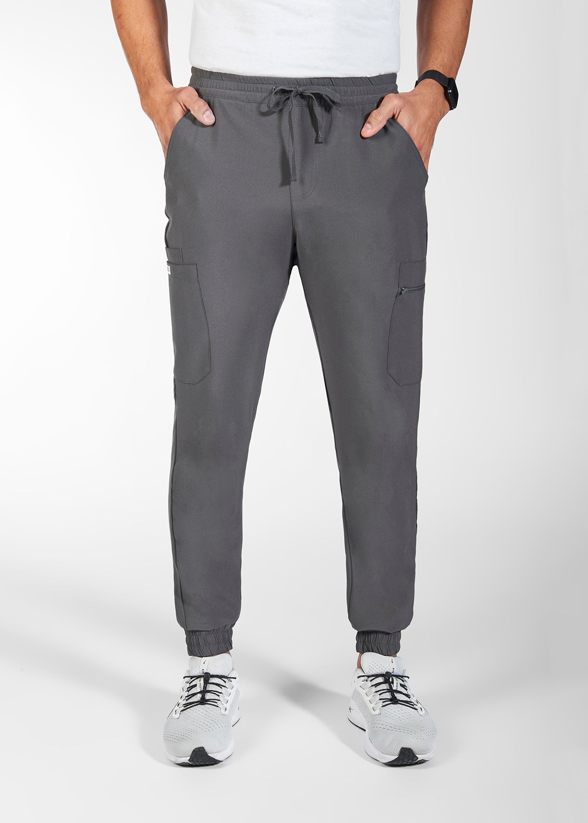 Pantalon unisexe léger de type jogger Adrian Mentality #P7011 Charcoal