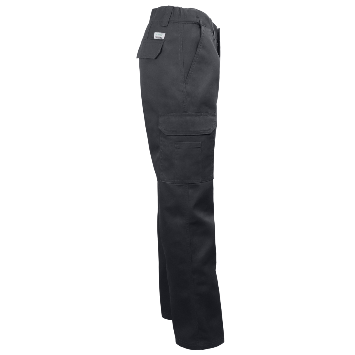 Pantalon de travail cargo Gatts #MRB-011 gris côté