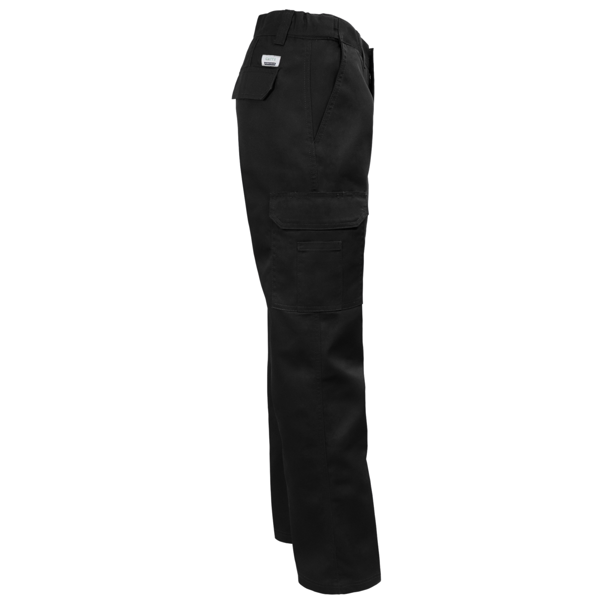 Pantalon de travail cargo Gatts #MRB-011 noir côté