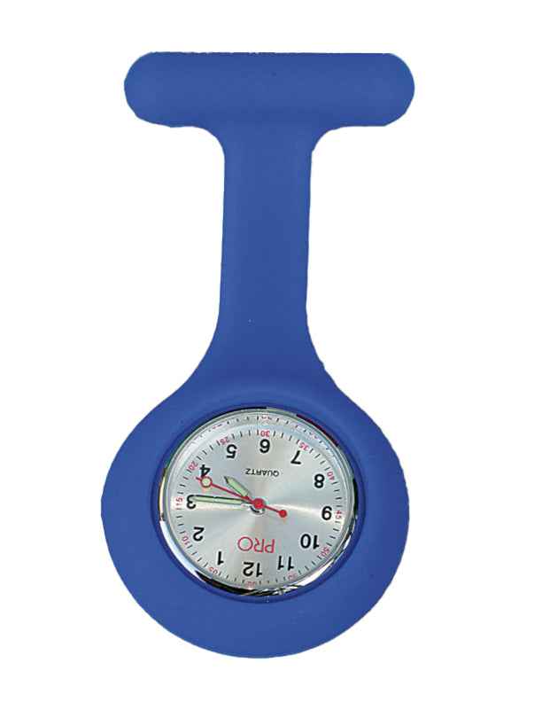 Montre en silicone à épingler sur le vêtement #WSC bleu