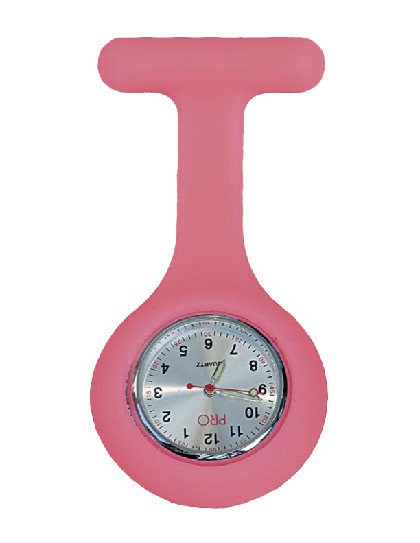 Montre en silicone à épingler sur le vêtement #WSC pink rose