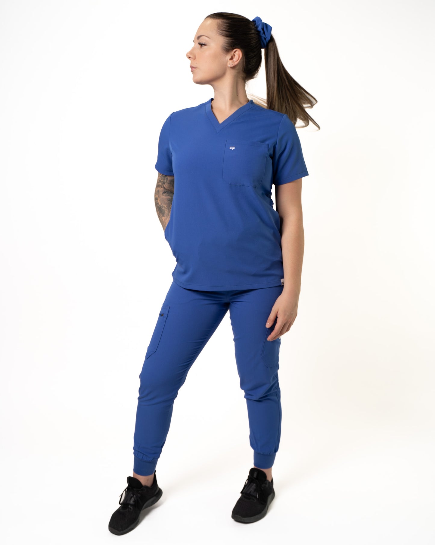 Haut d'uniforme Catherina trois poches CP Vêtements Bleu royal