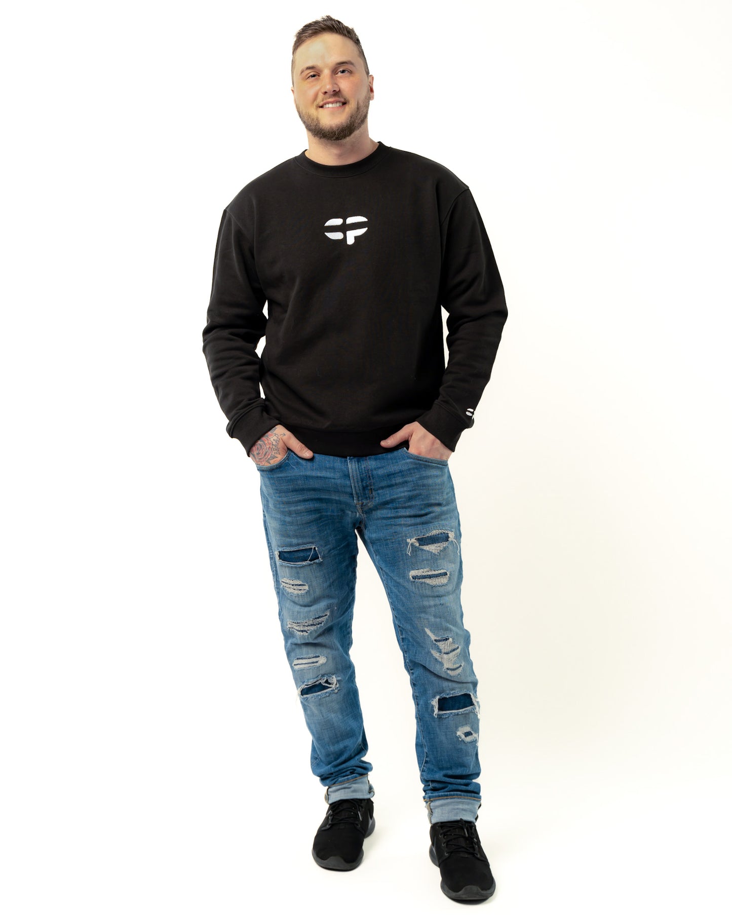 Crewneck unisexe CP Vêtements Noir pour homme