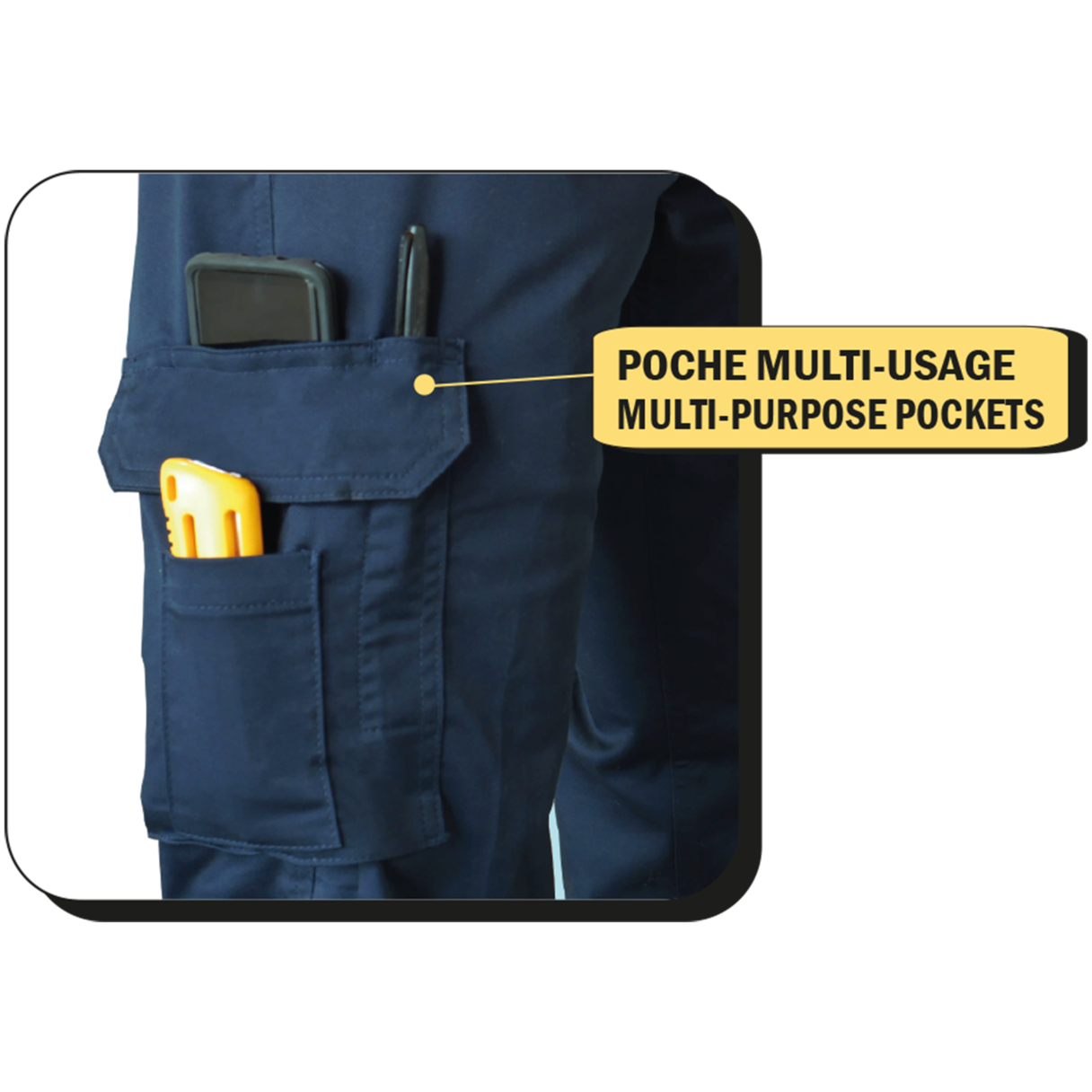 Pantalon cargo de travail pour homme pour Gatts #011EX poche cargo