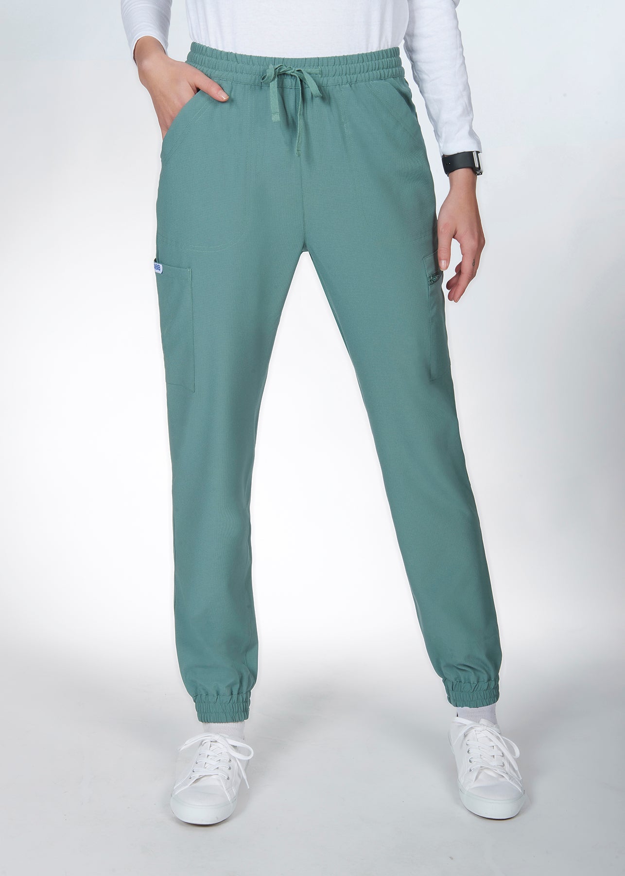 Pantalon de travail type jogging Mentality MOBB #P8011 lagune avant