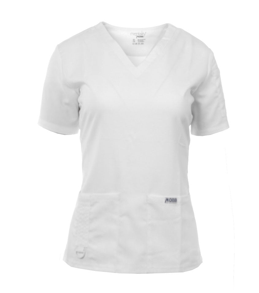 Haut de travail pour femme Mentality MOBB #T-3020 blanc