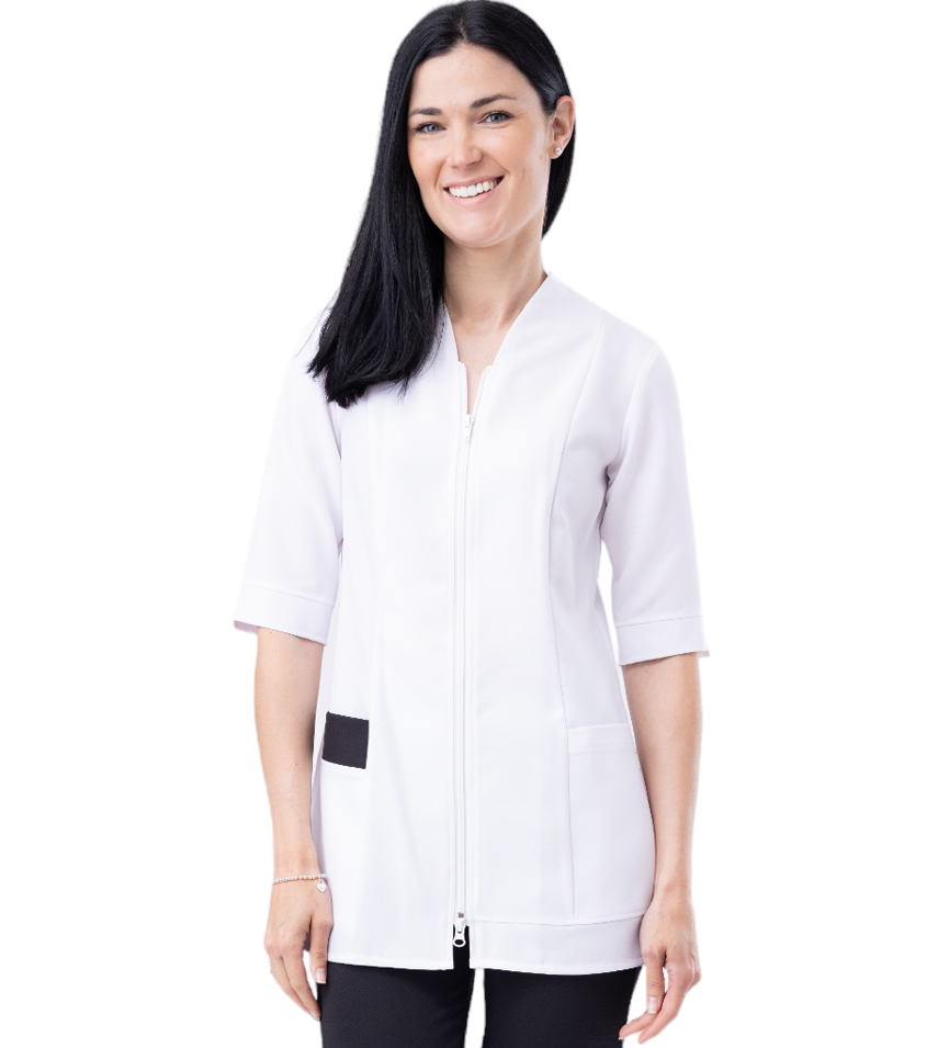 Women's uniform top with closure Les Secrets du Style #2429SS