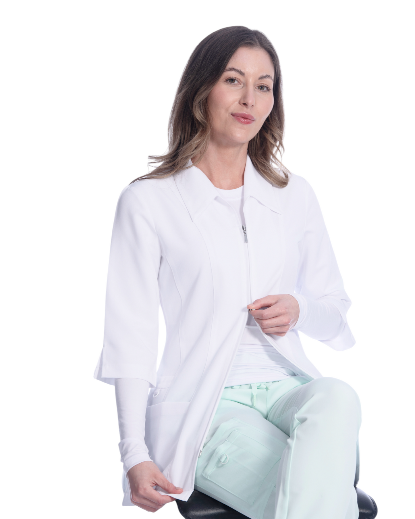 Women's professional labcoat from the Flaunt collection by Greentown #7505