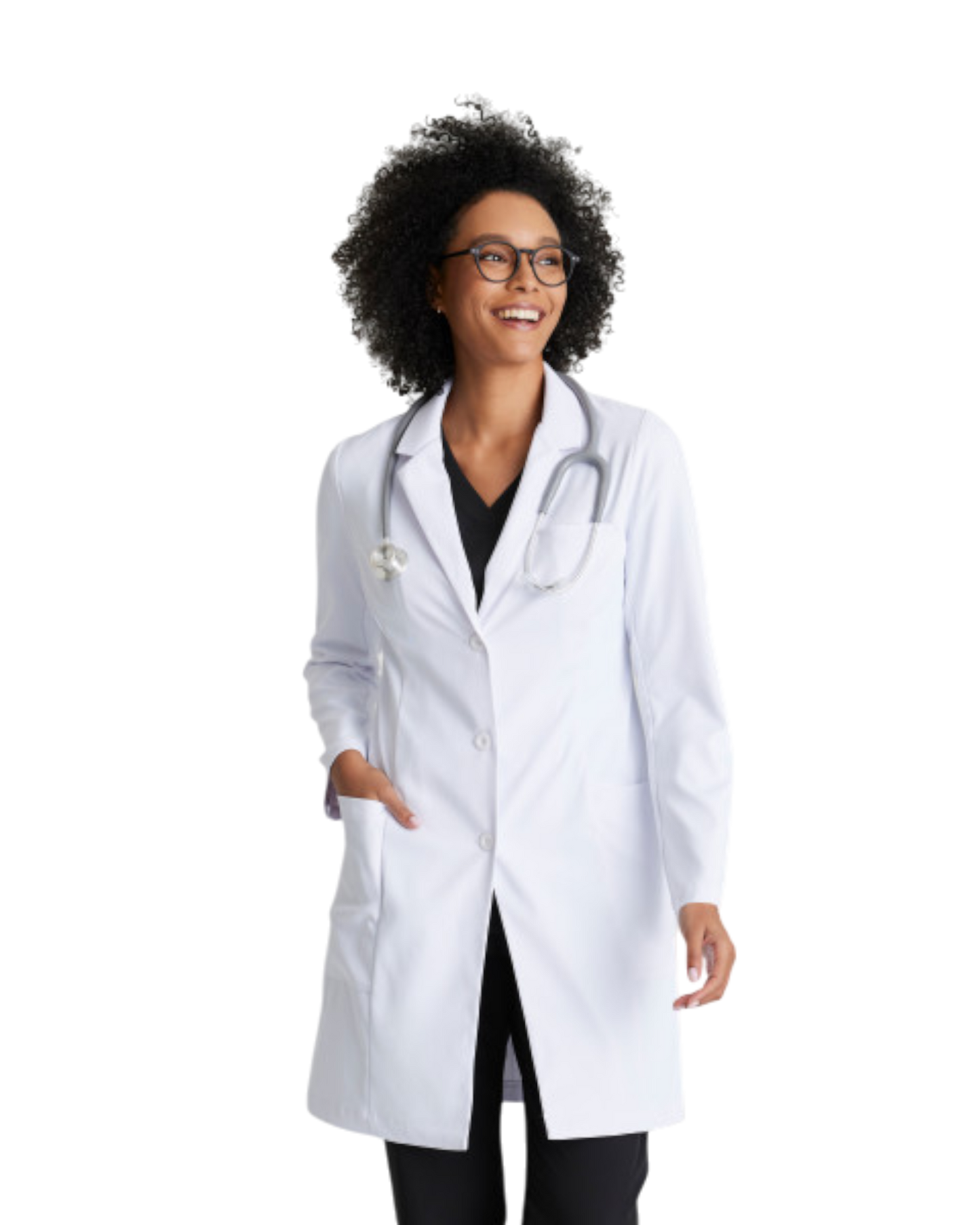  Women's 3 pocket 35" 3 button lab coat Barco #BRC966X (2XL&+)