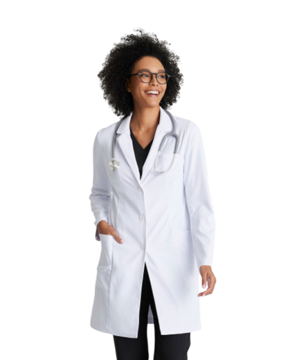  Women's 3 pocket 35" 3 button lab coat Barco #BRC966X (2XL&+)