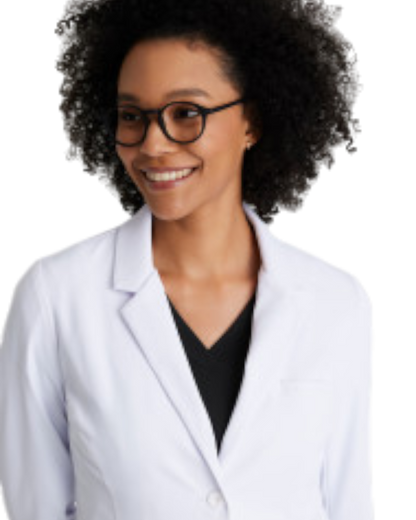  Women's 3 pocket 35" 3 button lab coat Barco #BRC966X (2XL&+)