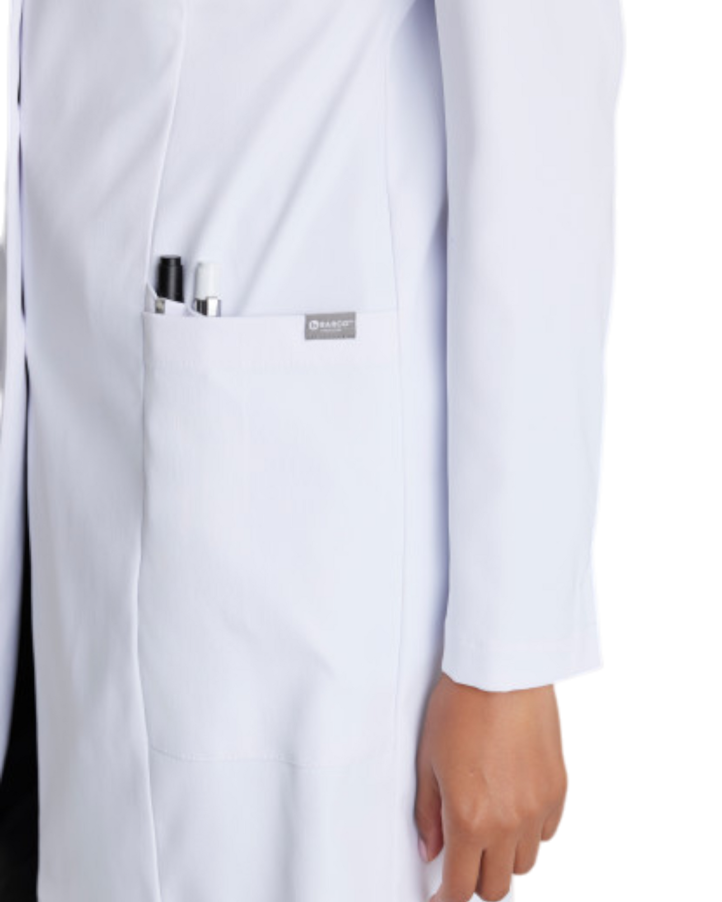  Women's 3 pocket 35" 3 button lab coat Barco #BRC966X (2XL&+)