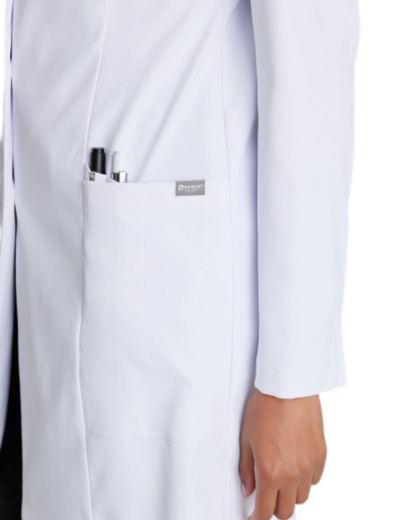  Women's 3 pocket 35" 3 button lab coat Barco #BRC966X (2XL&+)