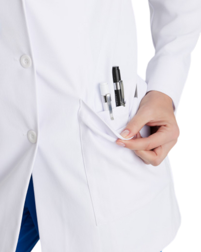  Women's 3 pocket 30" 3 button lab coat Barco #BRC961