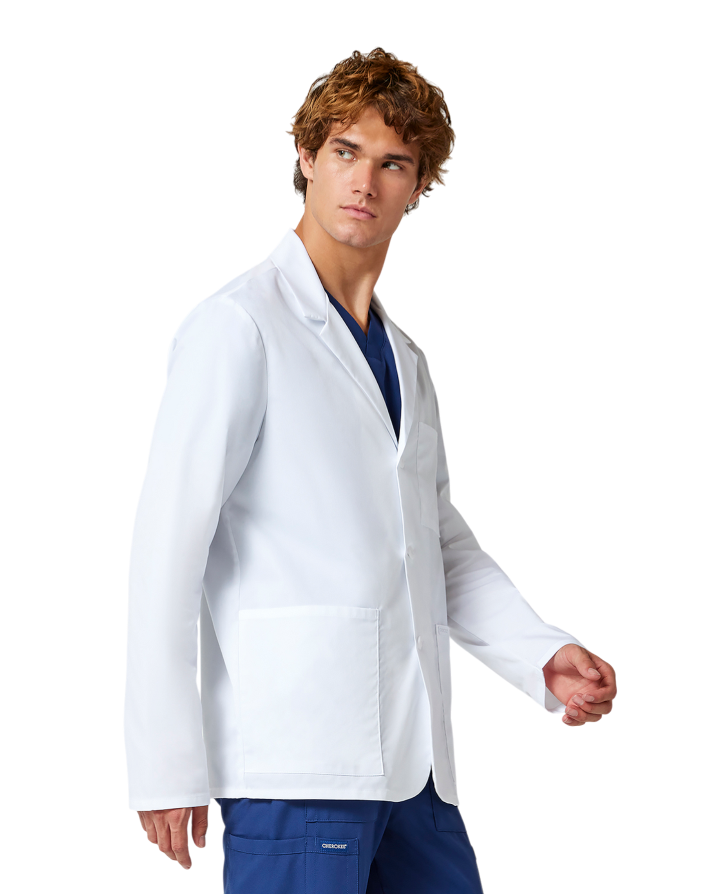 Men's consultation coat in white #CK401X