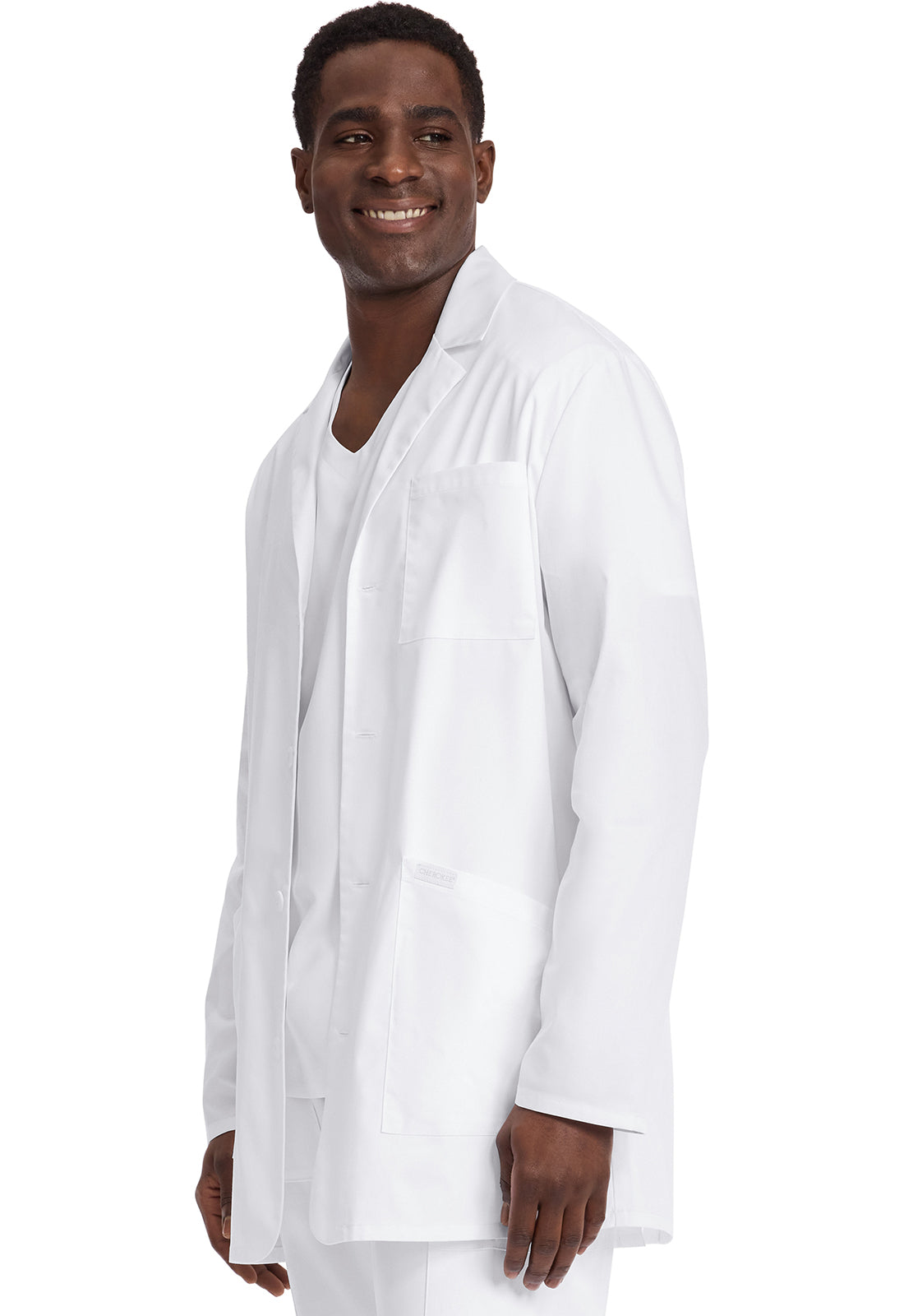 Men's 35" medical coat in white #CK442X (2XL&+)