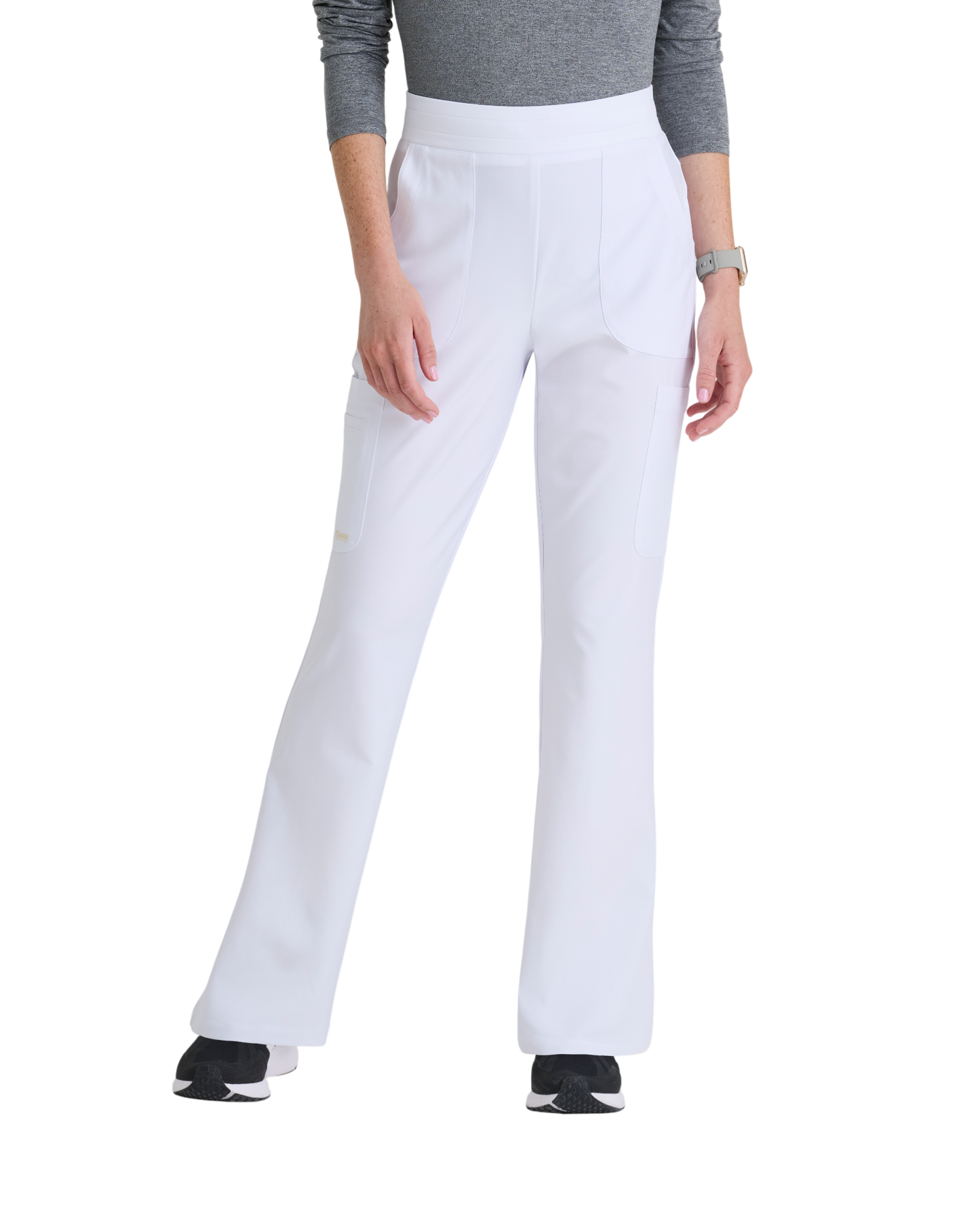 Pantalon ajusté, jambe évasée, taille élastique,6 poches pour femmes Grey's Anatomy Evolve #GSSP729X (2XL&+)
