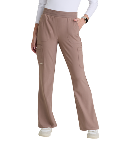 Pantalon ajusté, jambe évasée, taille élastique,6 poches pour femmes Grey's Anatomy Evolve #GSSP729X (2XL&+)