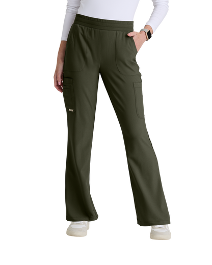 Pantalon ajusté, jambe évasée, taille élastique,6 poches pour femmes Grey's Anatomy Evolve #GSSP729X (2XL&+)
