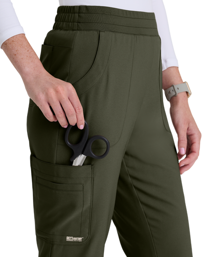 Pantalon ajusté, jambe évasée, taille élastique,6 poches pour femmes Grey's Anatomy Evolve #GSSP729X (2XL&+)