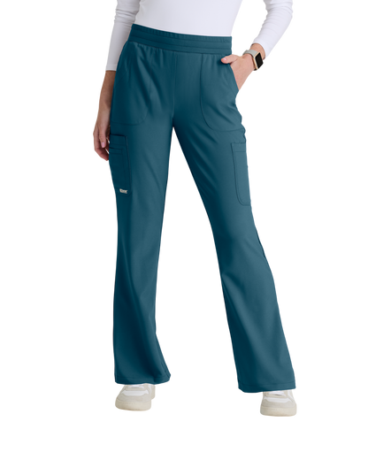 Pantalon ajusté, jambe évasée, taille élastique,6 poches pour femmes Grey's Anatomy Evolve #GSSP729X (2XL&+)