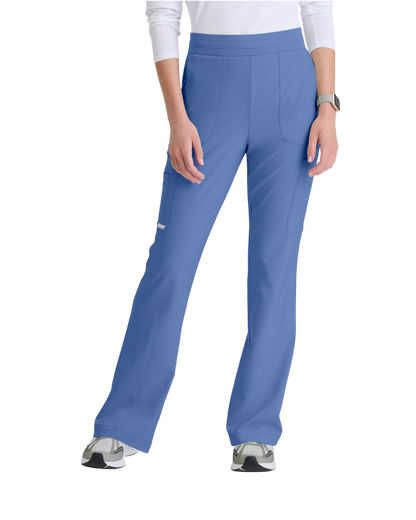 Grey's Anatomy Evolve women's 6 pocket jersey waistband fit & flare pant  #GSSP729X (2XL&+)