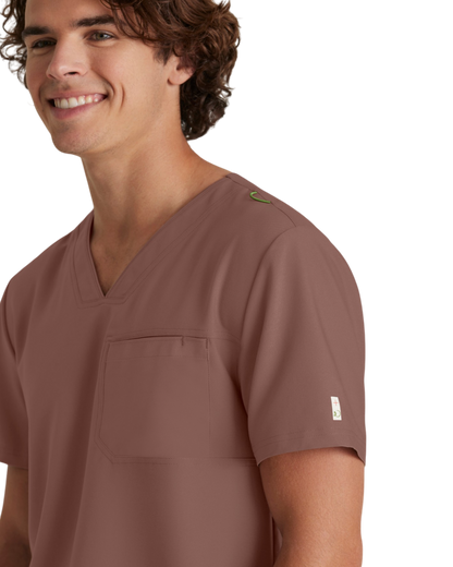 Haut à col en V et passepoil Grey's Anatomy Evolve  #GSST179X (2XL &+)