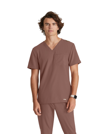 Haut à col en V et passepoil Grey's Anatomy Evolve  #GSST179X (2XL &+)