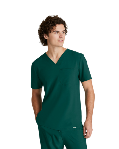 Haut à col en V et passepoil Grey's Anatomy Evolve  #GSST179X (2XL &+)