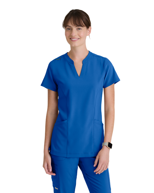 Haut à encolure en V, 2 poches pour femmes Grey's Anatomy Evolve #GSST298X (2XL&+)